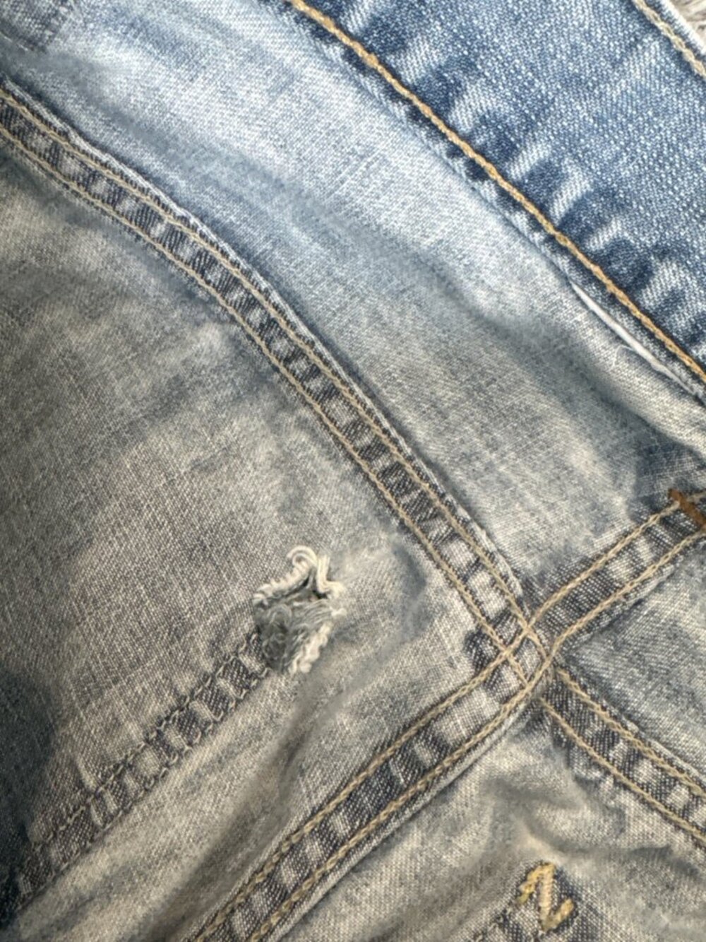 Gap Blue 00 S Denim Workwear Jeans Distressed Men 33X28 Rare Y2K Sz 33X28 - Picture 11 of 11